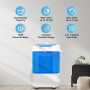 SOARS Mini Machine à Laver Semi-Automatique, Mini Lave Linge & Essoreuse 2-En-1, Charge 2 Kg, pour Vêtements de Bébé, Serviettes