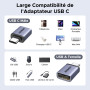 UGREEN Adaptateur USB C vers USB A OTG 10Gbps Lot de 4 Adaptateur Type A vers Type C Charge Rapide Data Sync Compatible avec iPh