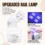 TOMICCA Capsule Americaine Ongle-Pose Americaine Ongle Kit, 500 PCS Capsules Ongle Ballerine Long,Portable Lampe UV Ongle Et 15M
