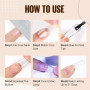TOMICCA Capsule Americaine Ongle-Pose Americaine Ongle Kit, 500 PCS Capsules Ongle Ballerine Long,Portable Lampe UV Ongle Et 15M