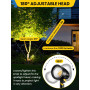 MEIKEE Spot LED Extérieur avec Piquet 7W Lot de 2 Éclairage Paysager Aluminium IP66 Étanche 500LM Blanc Chaud 3000K Tension 85-2