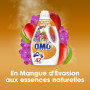 OMO - Lessive liquide En Mangue d'Évasion - 210 lavages - Mangue et Fleurs des îles - propreté éclatante & parfum longue durée a