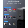 NOVOO 100W Chargeur USB C Rapide 3 Ports Prise USB C