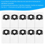 Lot de 10 Sacs Filtrants pour Aspirateur Pour Kärcher WD4, WD5, WD6, MV4, MV5, MV6 - Non-Tissé 487, Aspirateur Humide et Sec, Di