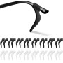 Qufiiry 16 Paires Retenues de Lunettes en Silicone, Manchon Branche de Lunette, Lunettes Porte-Lunettes Anti-Dérapant, Crochets 