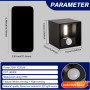 2 Pack Applique Murale Exterieur Interieur Lumière Avec Dètecteur de Mouvement LED Lampe Murale Extèrieures IP65 Étanche Noir 12