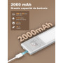 Smiling Shark Lampe de Placard, HM-02 2 Pack Reglette Lampe LED Cuisine Mouvement Detecteur Sans Fil Ultra-Fin & Installation Fa