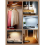 Smiling Shark Lampe de Placard, HM-02 2 Pack Reglette Lampe LED Cuisine Mouvement Detecteur Sans Fil Ultra-Fin & Installation Fa
