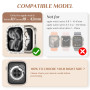 Kamita [4Pièces] Diamant Coque pour Apple Watch 10 42mm, Paillettes PC Bumper Case Sans Protecteur d'écran pour iWatch10, Bling 