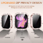Kamita [3Pièces] Diamant Privacy Coque pour Apple Watch 10 42mm, Paillettes PC Bumper Case avec Anti-Espion Protecteur d'écran, 