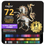 Castle Art Supplies Set de 72 Crayons de Couleur | Mines Tendres Colorées pour Adultes – Artistes, Professionnels et Coloristes 