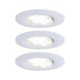 Paulmann 99931 spots enc. LED Calla rond kit de 3 incl. 3x6,5W IP65 gradable projecteurs enc. Blanc dép. éclair. d'armoire plast