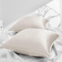 Vielit Taie Oreiller Satin 65x65 Lot de 2,pour Cheveux,Similaire Aux Taie d Oreiller en Soie,Housse de Coussin 65x65,Taies d'ore