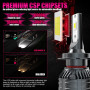 Ampoules H7 LED 16000LM, BEAMFLY Phares Avant de Voitures, 100W Très Puissant, 12V, 6000K Blanc