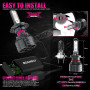 Ampoules H7 LED 16000LM, BEAMFLY Phares Avant de Voitures, 100W Très Puissant, 12V, 6000K Blanc