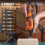HARDELL Outil Rotatif Multifonction 180W - Outil Rotatif Filaire, 6 Vitesses Variables 8000-35000 tr/min, 61 Accessoires pour Po