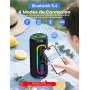 UOHHBOE Enceinte Bluetooth 30W Enceintes Portable Bluetooth 5.4 sans Fil Autonomie 30H Enceinte Puissante 3600mAh 360° TWS Lumiè