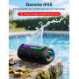 UOHHBOE Enceinte Bluetooth 30W Enceintes Portable Bluetooth 5.4 sans Fil Autonomie 30H Enceinte Puissante 3600mAh 360° TWS Lumiè