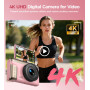 Appareil Photo Numérique 4K Digital: 64MP Appareil Photo Compact pour Vidéo avec Écran 3" Abattable 180° Digital Camera avec Zoo
