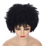 IFLY Perruque Afro Femme Perruque Bresilienne Courte Bouclée Vrai Cheveux Naturelle Perruques de Cheveux Humains en Pour Femmes 