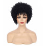 IFLY Perruque Afro Femme Perruque Bresilienne Courte Bouclée Vrai Cheveux Naturelle Perruques de Cheveux Humains en Pour Femmes 
