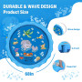 LOVICVKEM Tapis de Jet d'eau pour Jouets Enfants,170cm Tapis De Pulvérisation D'éclaboussure d'eau Splash Sprinkle Play Mat,Jeu 