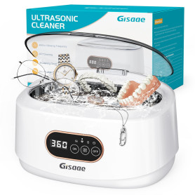 Gisaae Nettoyeur Ultrasons 660ML avec 5 Réglages de Temps, 48000Hz Nettoyeur Ultrasons Lunettes Professionnel, pour Bijoux, Mont