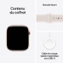 Apple Watch Series 11 [GPS 46 mm] Montre connectée avec boîtier Or Rose et Bracelet Sport Rose Tendre. Score de Sommeil, Moniteu