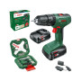 Bosch Home And Garden 06039D8109 Perceuse-visseuse Ã€ Percussion Sans Fil 18 V-40 (2x Batterie 2,0 Ah, Système 18 V, De Forets 3