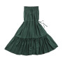 Genfien Femme Jupe 2 en 1 Bohème Tour de Taille Elastique Longue été Maxi Tube Taille Haute A-Line Décontractée Vacances L'été P