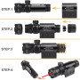 KinZon Viseur Laser Rouge Tactique avec Interrupteur à Pression, avec Montage sur Rails Picatinny Weaver 20mm et Mlok, Lunette d