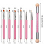YPYMOD 7 Pcs Pinceau Nail Art Ongles, 6 Pcs Double Extrémité Nail Art Dotting Pen,1 Pcs Nail Art Brosse Éponge, Outils de Manucu