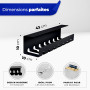 HOMEPROTEK Chemin de Cable Management Bureau pour Une Gestion de câbles ordonnée - Goulotte Passe Cable Bureau Durable - Kit Câb