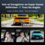 BOTSLAB 3K 4 canaux Dashcam Embarquée, 3K/4K Avant et 1080p*3 pour Voiture, Caméra Embarquée 560° pour Voiture, Wi-FI 5,8 GHz et