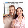 Brosse À Dent Électrique Soniques Adultes - Lot De 2 Brosse A Dent Sonique avec 10 Têtes de Brosse et Étui de Voyage, 5 Modes, É