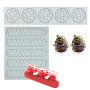 Hezhou 2 Pièces Gâteau Sucre Décoration Outils Moule à gâteau en dentelle Gâteau Dentelle Moule moules à fondant en dentelle de 