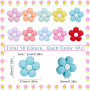 SUNNYCLUE 10 Styles de Perles en Silicone Marguerite Colorées Double Face Rose Jaune Bleu