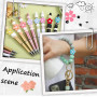 SUNNYCLUE 10 Styles de Perles en Silicone Marguerite Colorées Double Face Rose Jaune Bleu