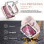 Neitra [3 Pièces] Coque D'écran Diamond pour Apple Watch Series 6/5/4/SE 2023 40mm Accessoires, Bling Coques avec Protecteur D'é