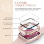 Neitra [3 Pièces] Coque D'écran Diamond pour Apple Watch Series 6/5/4/SE 2023 40mm Accessoires, Bling Coques avec Protecteur D'é