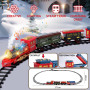 Ensemble de Train Electrique Classic à Vapeur pour Enfants 3-12 Ans - Lumières et Son - Cadeaux de Noël et du Nouvel An