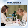 Trsaow Ponceuse à ongles électrique 6 en 1, 30 000 tr/min, aspirateur puissant 80 W, lumière LED rotative 6 W, silencieuse, avec