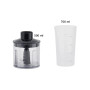 BEPER P102FRU151 Mixeur plongeant 4 en 1, mixeur multifonction avec hachoir de 500 ml, fouets, verre de 700 ml, 4 lames en acier