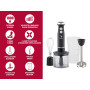 BEPER P102FRU151 Mixeur plongeant 4 en 1, mixeur multifonction avec hachoir de 500 ml, fouets, verre de 700 ml, 4 lames en acier