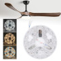 SENECESLI Panneau de Remplacement de Lumière de Ventilateur de Plafond 15W, 5,3 en Kit d'éclairage LED, 3cct 3000K 4200K 6500K, 