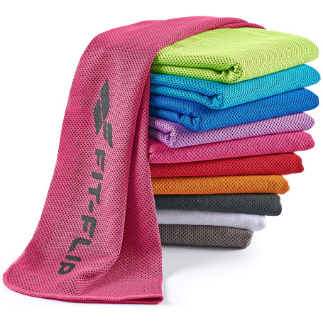 Fit-Flip Serviette de Refroidissement Parfaite comme Serviettes Sport Microfibre ou Serviette rafraîchissante – Airflip Cool Tow