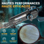 8 Pouces Tronconneuse a Batterie, Mini Tronçonneuse Électrique Sans Fil Brushless à Batterie 8000mAh, avec Injecteur de Lubrifia