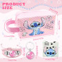 Trousse de Toilette Stitch Fille, Stitch Accessoire, 4pcs Trousse Stitch Cadeau, Stitch Trousse à Crayons de Toilette Femme Cart