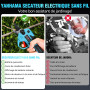 Yanhama Sécateur Électrique sans Fil 50mm, Ouverture 4 tailles, SK5 Lame, Secateur Electrique Professionnel avec Batterie 4000mA