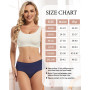 Gladbecke Culotte Menstruelle Coton Slip Femme Fille Anti-Fuite Protection Périodique Lavables